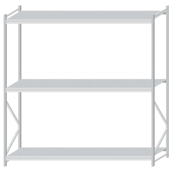 Стеллаж грузовой 2500х2500х800, 3 яруса с оцинкованным настилом