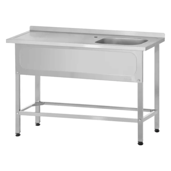 Ванна с рабочей поверхностью РПЦн 1000 «Norma Inox» м/о 400x400x250 (правая , ножка профильная)