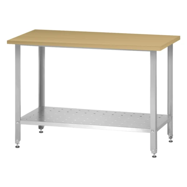 Стол кондитерский СПРн 1200x600 «Norma Zn» (полка перфорация, ножка угловая)