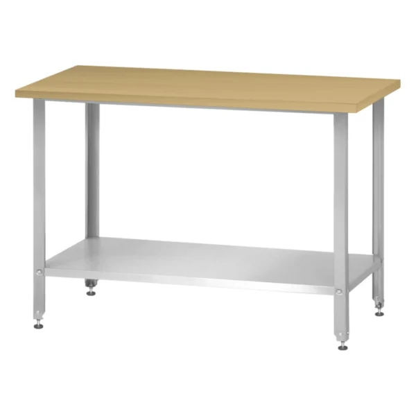 Стол кондитерский СПРн 1200x600 «Norma Zn» (полка сплошная, ножка угловая)